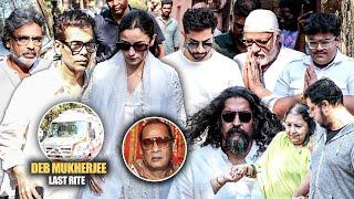 Bollywood Celebrity EMOTIONAL At Deb Mukherjee's Last Rite | Hrithik, Kajol, Alia, Ranbir & More