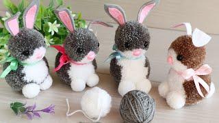 Wonderful Yarn Bunnies  Pom Pom Bunny/Rabbit