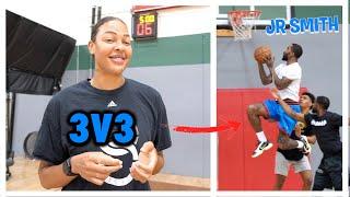 Liz Cambage Challenges Jr Smith and Troy Daniels in 3v3!