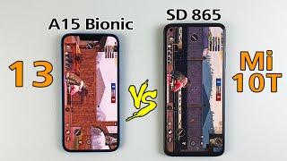 iPhone 13 vs Xiaomi Mi 10T PUBG TEST - A15 Bionic vs Snapdragon 865 PUBG MOBILE TEST