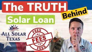 Solar Loan Financing SECRET Fee Formula REVEALED!