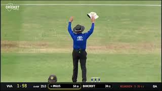 Josh Inglis hits a Sensational SIX  First Six of the day  Marsh Cup Final | WA vs SA ODI