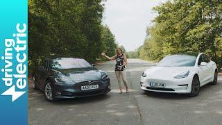 Tesla Model 3 vs used Tesla Model S - DrivingElectric