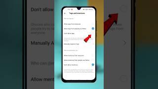 Instagram Tagging kaise off kare  Instagram Tag settings #shorts