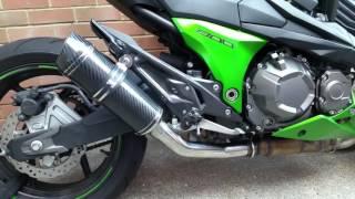 SP Engineering Carbon Diabolus Stubby Carbon Outlet Exhaust fitted to Kawasaki Z800