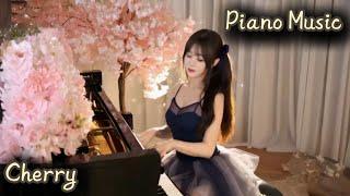 Enchanting Piano Performance Amidst a Serene Sakura Blossom Backdrop 丨Japan Cherry Blossom Girl