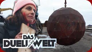 Größte Mutprobe der Welt. Linda Zervakis kämpft gegen Abrisskugel | Duell um die Welt | ProSieben