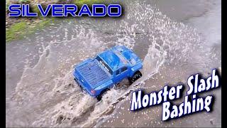 Traxxas MONSTER SLASH 4x4 Chevy first Bashing!!! Full Throttle Sending!!!  [RC ANARCHY]