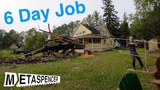 6 Day Job  - Solo Tree Work from Felling to Hauling