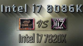 i7 8086K vs i7 7820X Benchmarks | Gaming Tests Review & Comparison