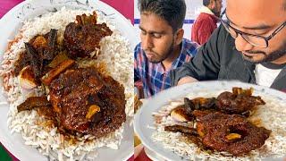 Eating Lunch(Rice & Spicy Meat Curry/Chui Jhal) With Friends at Abbas Hotel Chuknagar