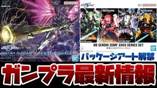 ガンプラ最新情報！HG 1/144 デスティニーガンダムSpecII&ゼウスシルエットやBB戦士 ZGMFザクシリーズセットなど発売直前キットのパッケージアート解禁！！