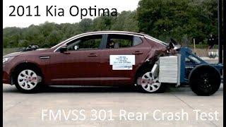 2010-2015 Kia Optima FMVSS 301 Rear Crash Test (50 Mph)