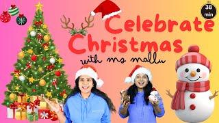 Learn to talk with Ms Mallu | Jingle Bells, Santa Claus, Christmas |Malayalam & English for Toddlers