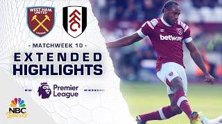 West Ham United v. Fulham | PREMIER LEAGUE HIGHLIGHTS | 10/9/2022 | NBC Sports