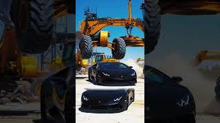 Lamborghini Aventador vs Heavy Construction Machine: Extreme Drop Test!