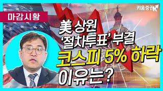 [주식투자][시장분석] 마감시황 /미상원 '절차투표'부결, 국내증시 5%대 하락​(20.03.23)