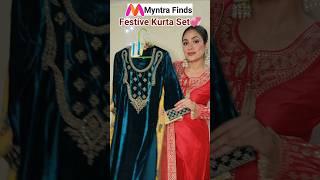 Myntra kurta set | velvet kurta set, wedding outfit 2024 , festive kurta set