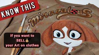 7 TIPS for Painting on Clothes | 3D fabric paint process demonstration