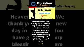 Daily Prayer | Christian Quotes  #shorts