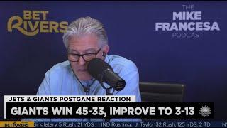 Giants Risk Top Draft Pick With Win, Jets Lose Again - Francesa NFL Reaction