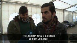 Begunec - ... če bom ostal v Sloveniji, se bom ubil. Res. (23.1.2016)