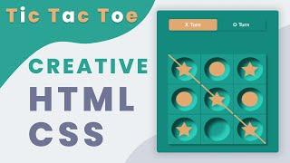 Html Css Project for beginners | Tic Tac Toe UI With HTML CSS Tutorial