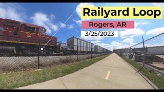 Dave Outdoors rides the Railyard Loop, Rogers, AR.  Bike Hyperlapse.