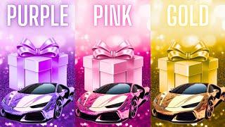 Choose your gift ||3 gift box challenge||2 good and 1 bad||Purple, Pink & Gold #giftboxchallenge