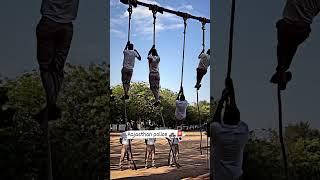 Rajasthan Police training rope climbing practice#training Rajasthanpolice constable #policeconstable