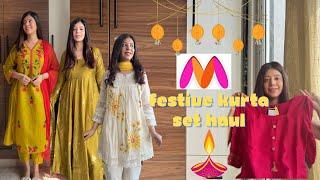 *Huge* Myntra kurta set haul  | Myntra festive sale haul | beautiful festive kurta set #myntrahaul