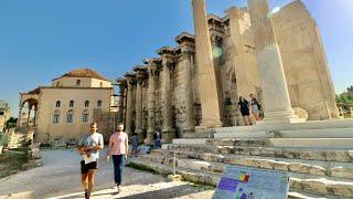 A Look At Hadrian's Library Ruins, Athens, Greece