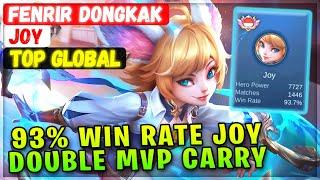 93% Win Rate Joy Double MVP Carry [ Top Global Joy ] FENRIR DONGKAK - Mobile Legends Emblem Build