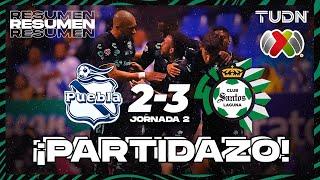 Resumen y goles | Puebla 2-3 Santos | AP2023-J2 | Liga Mx | TUDN