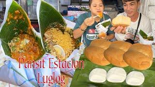 PANSIT ESTACION, PANSIT LUGLOG WITH KASILYO AT PAN DE RACION SA TANZA! PINOY MUKBANG W/ JUST LAFAM!