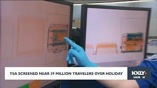 TSA screened nearly 39 million travelers over the holidays