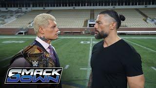 Cody Rhodes meets Roman Reigns at Georgia Tech to broker Bad Blood deal: SmackDown, Sept. 20, 2024