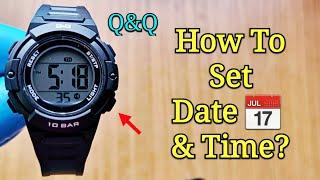 Q&Q Watch Time Settings | How To Set Time & Date On A Q&Q Digital Watch? M185