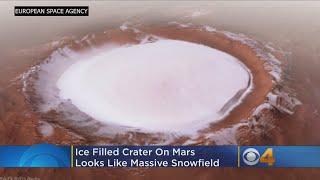 Ice Filled Crater On Mars Looks Like Massive Snowfield