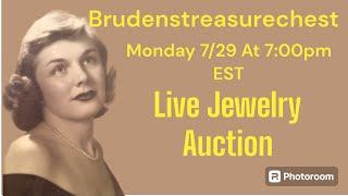 Monday night 7/29 At 7:00pm EST Live Jewelry Auction