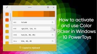 How to copy colors with the Color Picker tool in PowerToys