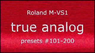 Roland M-VS1. Part 2. Presets #101-200