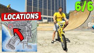 GTA 5 - ALL 6 SKATEPARK LOCATIONS! (+Epic BMX Tricks)