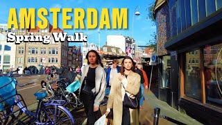 Amsterdam Spring Walk 2024  Exploring Sunny Amsterdam City 4K