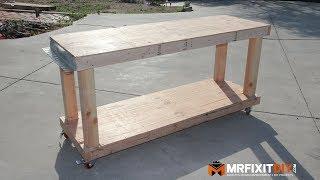 DIY BUDGET FRIENDLY WORKBENCH (FREE DOWNLOADABLE PLANS)