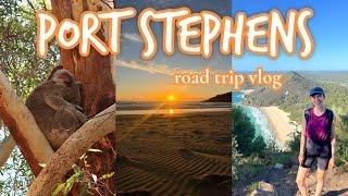 PORT STEPHENS ROAD TRIP | sunrises, koalas + backpacker drinking culture (it's bad)