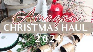 CHRISTMAS DECOR HAUL 2024 | Budget Decor | Amazon & Dollar Tree Christmas Decor