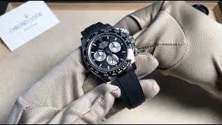 Rolex Cosmograph Daytona White Gold 126519LN Black & Steel Index Oysterflex