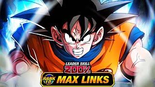 IS HE BROKEN??? LEVEL 10 LINKS 100% EZA LR VERSION Z GOKU! (DBZ: Dokkan Battle)