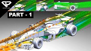 Solidworks Flow Simulation Tutorial (CFD) : Formula one car Aerodynamics simulation (Part 1)